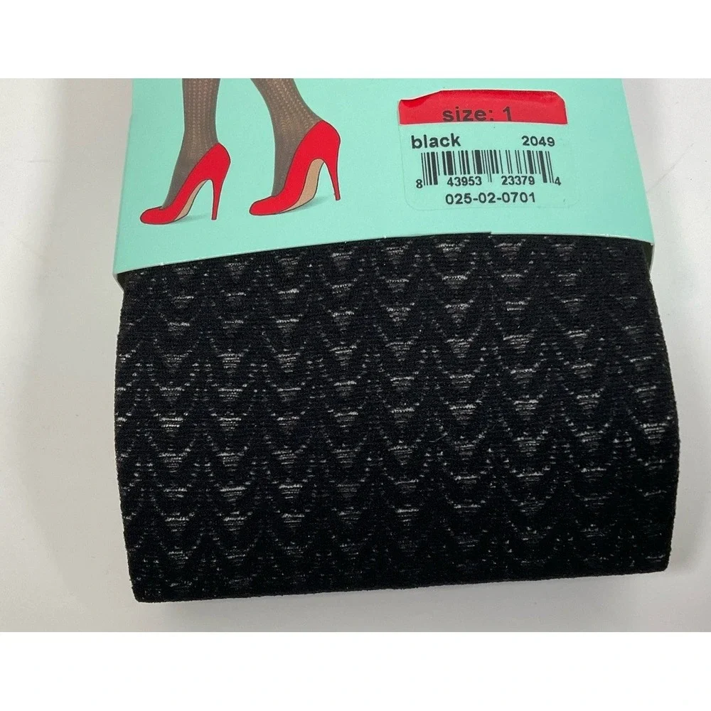 NIP Spanx Love Your Assets Textured Wish Bone‎ Shaping Tights Black Sz 1